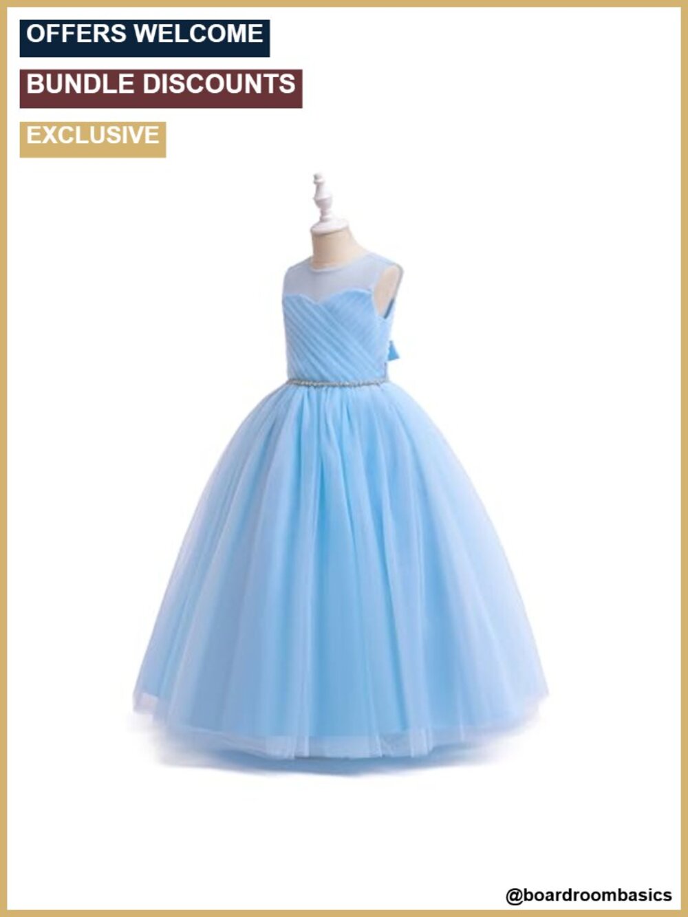 Girls Tulle A-Line Flower Girl Wedding Dress Formal Pageant - Picture 4 of 6